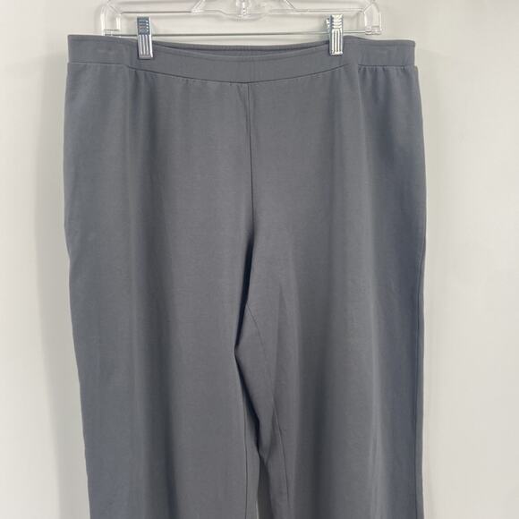 NWT Hanna Andersson grey stretchy straight leg pants - Picture 2 of 5